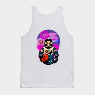 Graffiti Astronaut Skull T-shirt Tank Top
